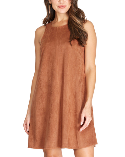 Cinnamon Suede Dress