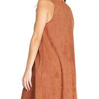 Cinnamon Suede Dress - Thumbnail 1