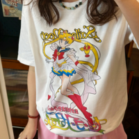 Embroidery Sailor Moon Printed Tee - Thumbnail 1