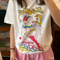 Embroidery Sailor Moon Printed Tee - Thumbnail 2