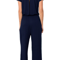 Navy Long Jumpsuit - Thumbnail 2