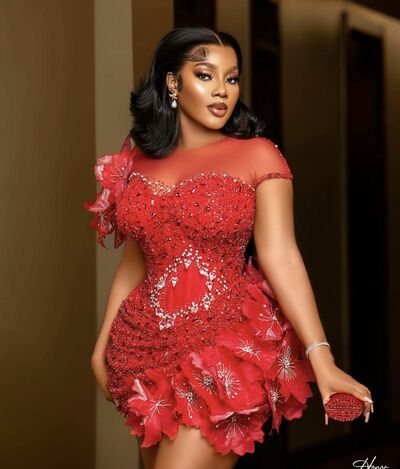 Red MIni Short Beading Crystals Prom Dress Evening Formal Gown Brithday Party Dress