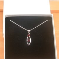 BOXED GIFT/Garnet Pendant & 18" Silver Chain/Garnet Necklace/Red Garnet Jewellery/Garnet Jewelry/Garnet Jewelery/January Birthstone/UK - Thumbnail 6