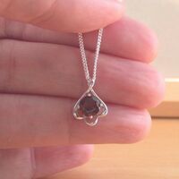 BOXED GIFT/Garnet Pendant & 18" Silver Chain/Garnet Necklace/Red Garnet Jewellery/Garnet Jewelry/Garnet Jewelery/January Birthstone/UK - Thumbnail 3