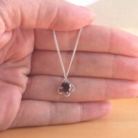 BOXED GIFT/Garnet Pendant & 18" Silver Chain/Garnet Necklace/Red Garnet Jewellery/Garnet Jewelry/Garnet Jewelery/January Birthstone/UK - Thumbnail 4