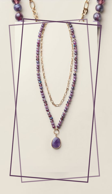 Majestic Plum Layered Necklace