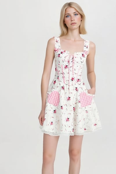 Small and versatile slim fit casual French sweet dress