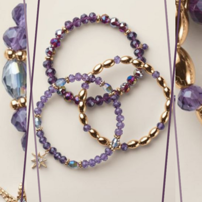 Majestic plum bracelet set - Thumbnail 4