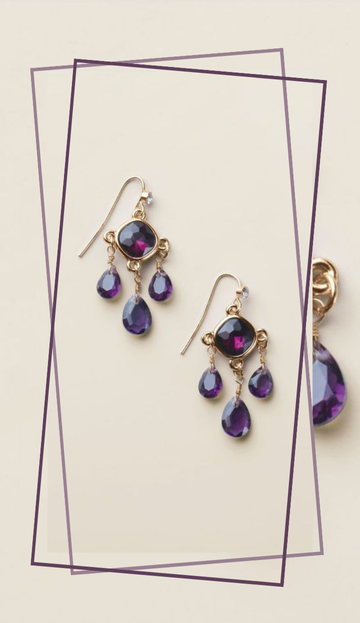 Majestic Plum Drop Earrings