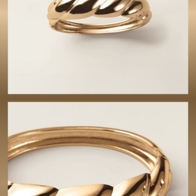 Twisted bold bangle bracelet - Thumbnail 4