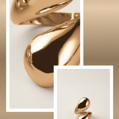 Sleek spiral statement ring - Thumbnail 3