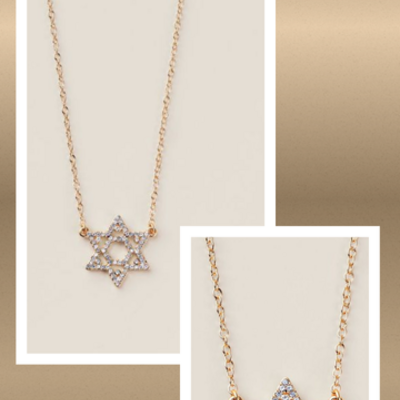 Radiant star of david necklace - Thumbnail 5