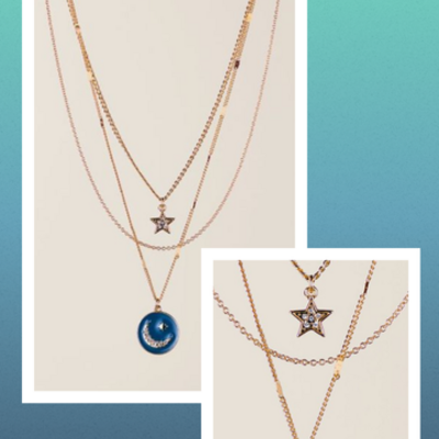 Moonlight wish layered necklace - Thumbnail 4