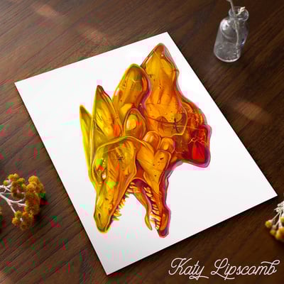 Amber dragon - print