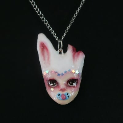 Handmade cutiepie spank-kei doll face necklace (unique) - Thumbnail 4
