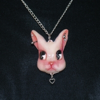 Handmade pierce bunny necklace (unique) - Thumbnail 2
