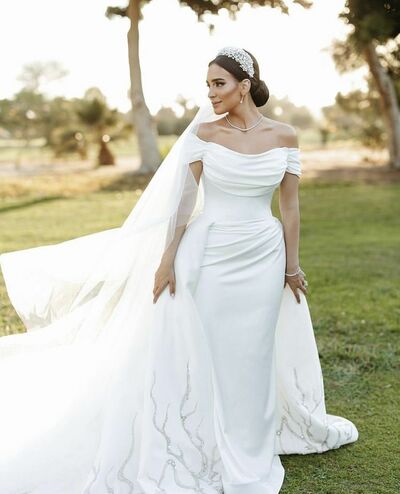 Mermaid Wedding Dress, Satin Bridal Dress Bridal Gown