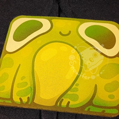 Squished frog mousepad