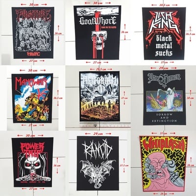 02 - punk back patches, hardcore, crust, d beat, metal, thrash, grindcore, dtf / screen printed back patch - Thumbnail 2