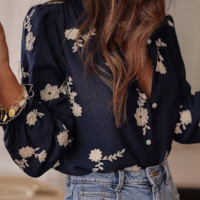 Long Sleeved Printed Top Shirt - Thumbnail 3