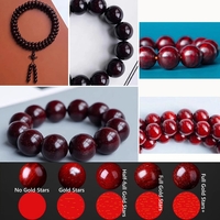 Rosewood 108-bead Buddhist Bracelet With Full Gold Stars HMD01 - Thumbnail 6