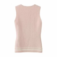 Lazy style sweet casual contrast color lapel two-piece sweater fashion suit - Thumbnail 3