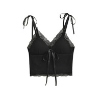 Fashionable lace cute style small camisole tube top with chest pad V-neck lace camisole - Thumbnail 4