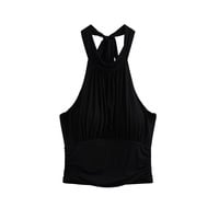 Halter neck ribbon bra pad waist top small vest - Thumbnail 4