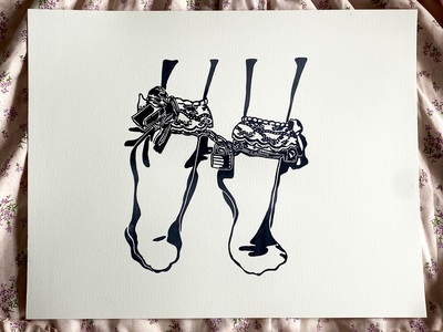 Little Capture Block Print