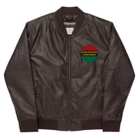 Leather Bomber Jacket - Thumbnail 1