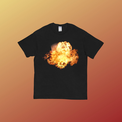 Vaporwave explosion t shirt black