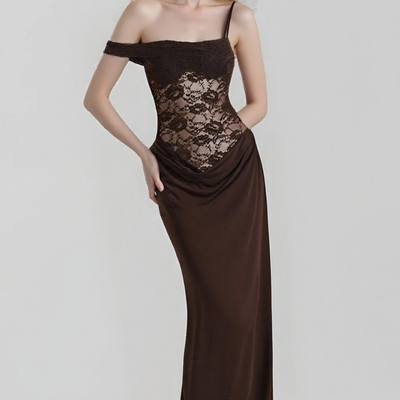 Sexy hot girl style suspender lace dress