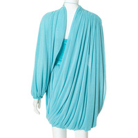 Solid color elegant draped high-end tube top skirt two-piece set - Thumbnail 3