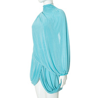 Solid color elegant draped high-end tube top skirt two-piece set - Thumbnail 4