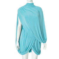 Solid color elegant draped high-end tube top skirt two-piece set - Thumbnail 6