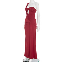 Temperament and fashionable one-shoulder backless dress - Thumbnail 4