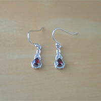 BOXED GIFT/Garnet Earrings/Sterling Silver Garnet Earrings/Garnet Jewelry/Garnet Jewellery/Garnet Jewelery/Red Gemstone Earrings/UK - Thumbnail 3