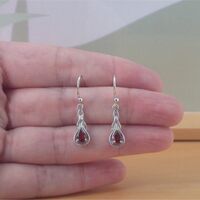 BOXED GIFT/Garnet Earrings/Sterling Silver Garnet Earrings/Garnet Jewelry/Garnet Jewellery/Garnet Jewelery/Red Gemstone Earrings/UK - Thumbnail 4