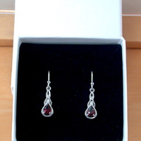 BOXED GIFT/Garnet Earrings/Sterling Silver Garnet Earrings/Garnet Jewelry/Garnet Jewellery/Garnet Jewelery/Red Gemstone Earrings/UK - Thumbnail 7