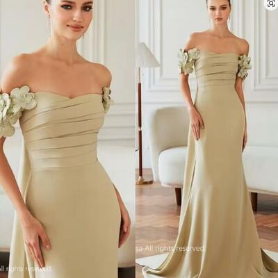 Evening dress delicate strapless cap sleeve homecoming dress exquisite celebrity gowns