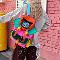 Color Block Travel Backpack - Thumbnail 3