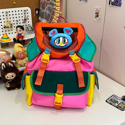 Color Block Travel Backpack