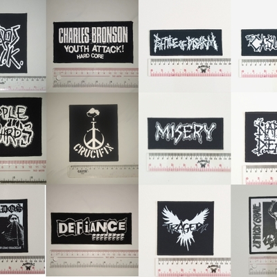 02 & 15 - punk patches, hardcore, crust, d beat, metal, thrash, power violence, grindcore, dtf / screen printed patch