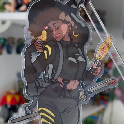 Corn witch oc transparent sticker