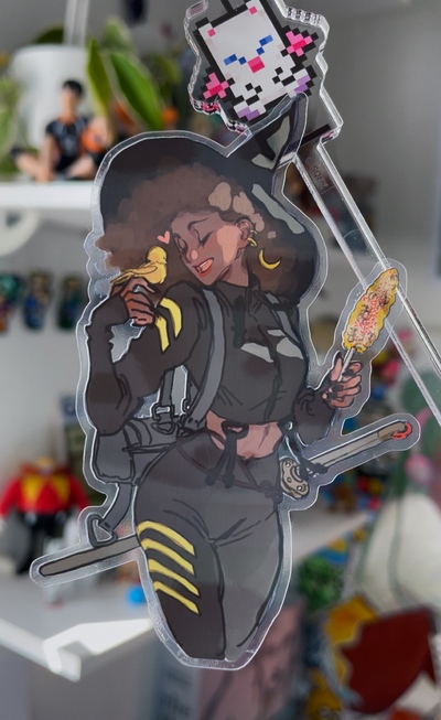 Corn Witch OC transparent sticker