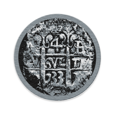 Coin sunken treasure embroidered patch no. 6
