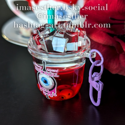 Eyeball boba liquid charms