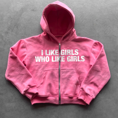 I like girls who like girls zip hoodie