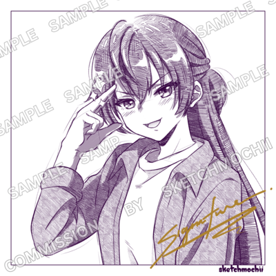 Yuki Suou - Sketched - Alya Hides Her Feelings (8x8) Signed Print