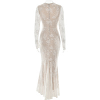 Round neck long skirt sexy hot girl temperament slim dress - Thumbnail 3